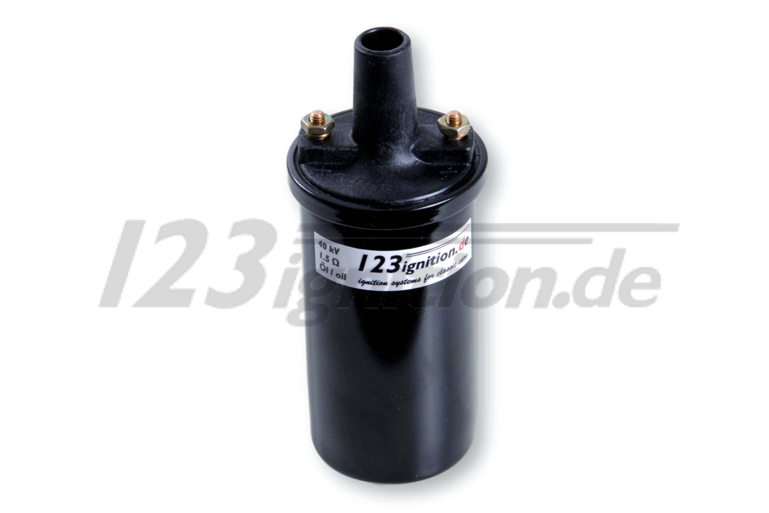 Hochleistungszündspule für 123 ignition und 123 TUNE Zündverteiler in schwarz mit 1,5 Ohm Widerstand