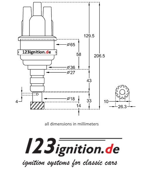 123\ignition  Cavo di accensione ad alte prestazioni 4 cilindro