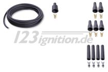 high performance ignition cable set for 4 cylinder engines, 7 mm in black